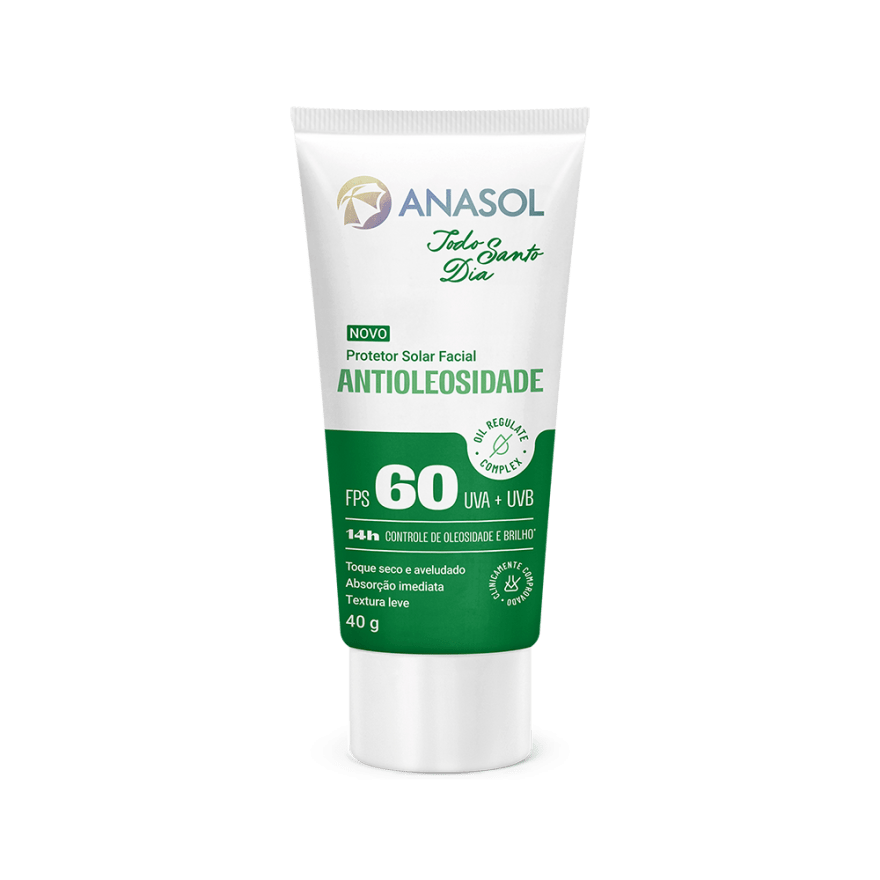 Anasol Todo Santo Dia Protetor Solar Facial Antioleosidade FPS 60