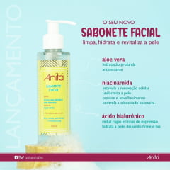Sabonete Líquido Facial Anita 150 ml - Limpa Hidrata Revitaliza