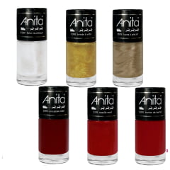 Esmalte Anita Coleção Tempo de Celebrar com 6 Cores Esmalte Anita Coleção Tempo de Celebrar com 6 Cores