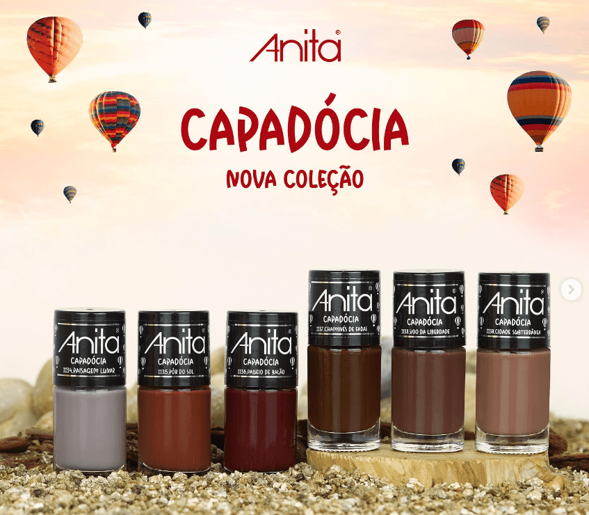 Esmalte Anita Coleção Capadócia com 6 Cores